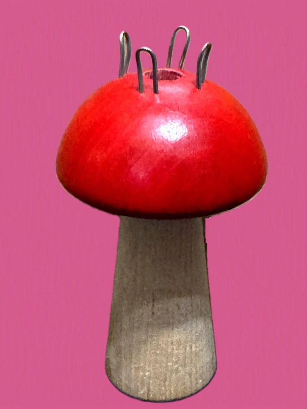 Wooden Mushroom French Knitting Spool, 4 Pin Knitter